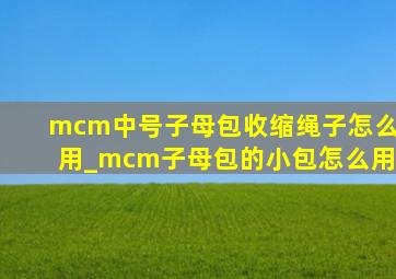 mcm中号子母包收缩绳子怎么用_mcm子母包的小包怎么用