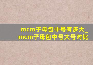 mcm子母包中号有多大_mcm子母包中号大号对比