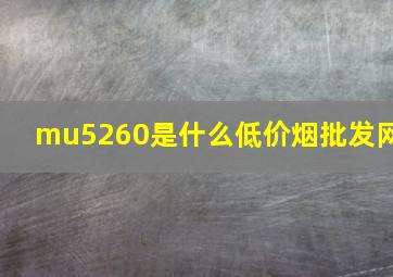 mu5260是什么(低价烟批发网)