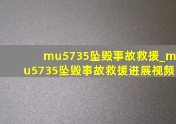 mu5735坠毁事故救援_mu5735坠毁事故救援进展视频