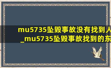 mu5735坠毁事故没有找到人_mu5735坠毁事故找到的东西