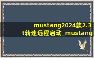 mustang2024款2.3t转速远程启动_mustang2024款2.3t