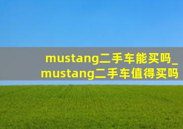 mustang二手车能买吗_mustang二手车值得买吗