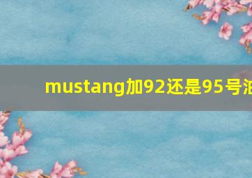 mustang加92还是95号油