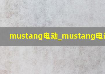 mustang电动_mustang电动野马