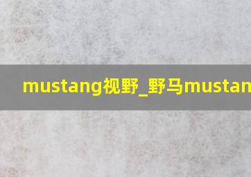 mustang视野_野马mustang视野