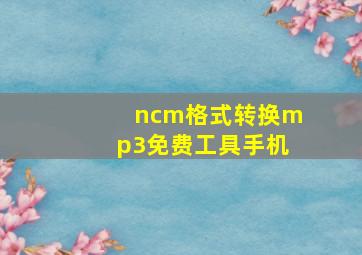 ncm格式转换mp3免费工具手机