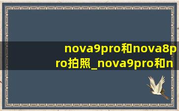 nova9pro和nova8pro拍照_nova9pro和nova8