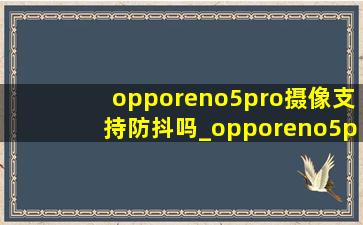 opporeno5pro摄像支持防抖吗_opporeno5pro+有防抖功能吗