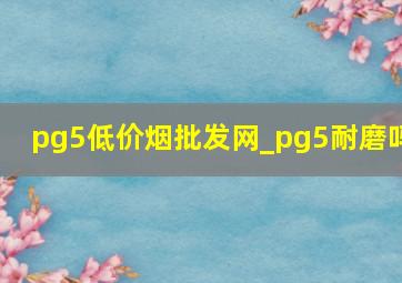 pg5(低价烟批发网)_pg5耐磨吗