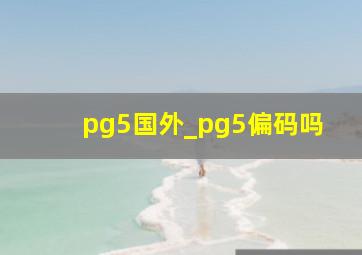 pg5国外_pg5偏码吗