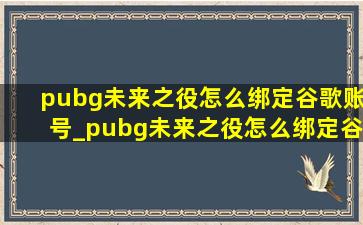 pubg未来之役怎么绑定谷歌账号_pubg未来之役怎么绑定谷歌账号ios