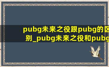 pubg未来之役跟pubg的区别_pubg未来之役和pubg区别