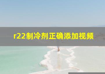 r22制冷剂正确添加视频