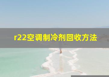 r22空调制冷剂回收方法