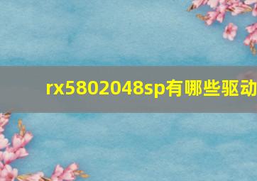 rx5802048sp有哪些驱动