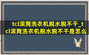 tcl滚筒洗衣机脱水脱不干_tcl滚筒洗衣机脱水脱不干是怎么回事