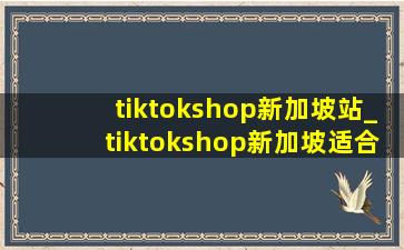 tiktokshop新加坡站_tiktokshop新加坡适合做什么类目