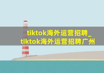 tiktok海外运营招聘_tiktok海外运营招聘广州