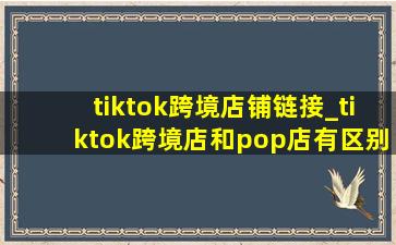 tiktok跨境店铺链接_tiktok跨境店和pop店有区别吗