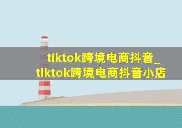 tiktok跨境电商抖音_tiktok跨境电商抖音小店