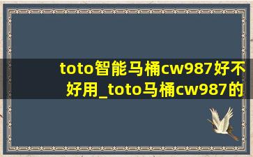 toto智能马桶cw987好不好用_toto马桶cw987的优缺点