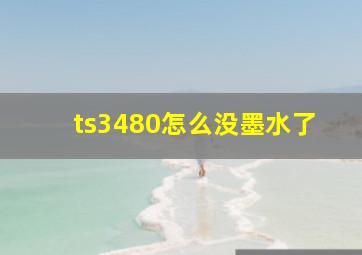 ts3480怎么没墨水了