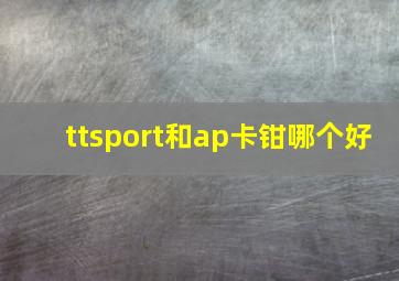 ttsport和ap卡钳哪个好