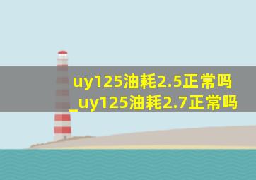 uy125油耗2.5正常吗_uy125油耗2.7正常吗