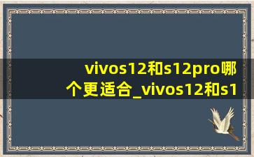 vivos12和s12pro哪个更适合_vivos12和s12pro哪个值得入手