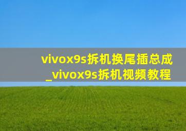 vivox9s拆机换尾插总成_vivox9s拆机视频教程