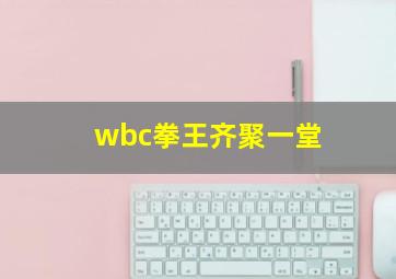 wbc拳王齐聚一堂