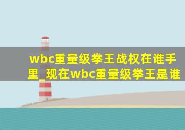 wbc重量级拳王战权在谁手里_现在wbc重量级拳王是谁