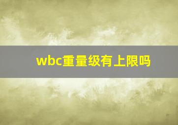 wbc重量级有上限吗