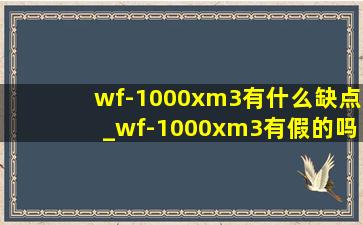 wf-1000xm3有什么缺点_wf-1000xm3有假的吗