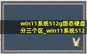 win11系统512g固态硬盘分三个区_win11系统512g固态硬盘分区建议