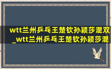 wtt兰州乒乓王楚钦孙颖莎混双_wtt兰州乒乓王楚钦孙颖莎混双决赛