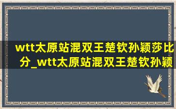 wtt太原站混双王楚钦孙颖莎比分_wtt太原站混双王楚钦孙颖莎赛况