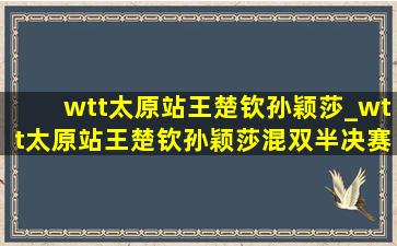 wtt太原站王楚钦孙颖莎_wtt太原站王楚钦孙颖莎混双半决赛