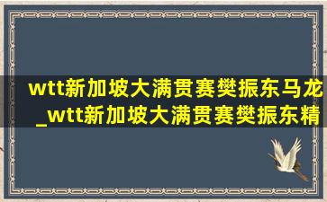 wtt新加坡大满贯赛樊振东马龙_wtt新加坡大满贯赛樊振东精彩合集