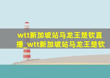 wtt新加坡站马龙王楚钦直播_wtt新加坡站马龙王楚钦