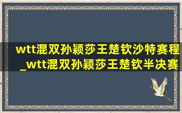 wtt混双孙颖莎王楚钦沙特赛程_wtt混双孙颖莎王楚钦半决赛