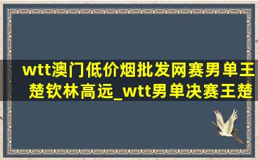 wtt澳门(低价烟批发网)赛男单王楚钦林高远_wtt男单决赛王楚钦林高远