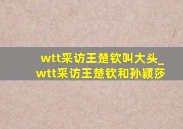 wtt采访王楚钦叫大头_wtt采访王楚钦和孙颖莎