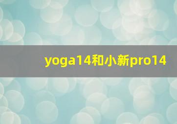 yoga14和小新pro14