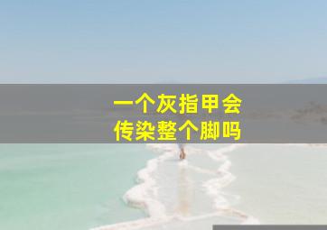 一个灰指甲会传染整个脚吗