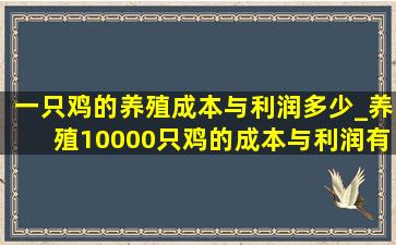 一只鸡的养殖成本与利润多少_养殖10000只鸡的成本与利润有多少