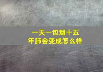 一天一包烟十五年肺会变成怎么样