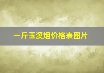 一斤玉溪烟价格表图片