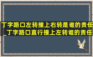 丁字路口左转撞上右转是谁的责任_丁字路口直行撞上左转谁的责任